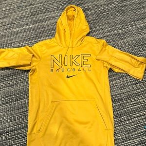 Yellow Nike Baseball Sweatshirt